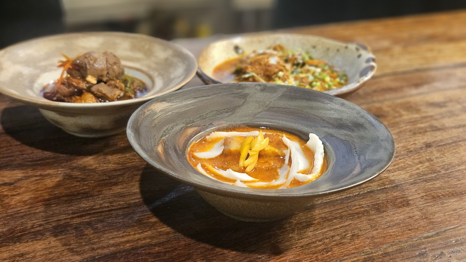 Two curries from the Three Trees kitchen