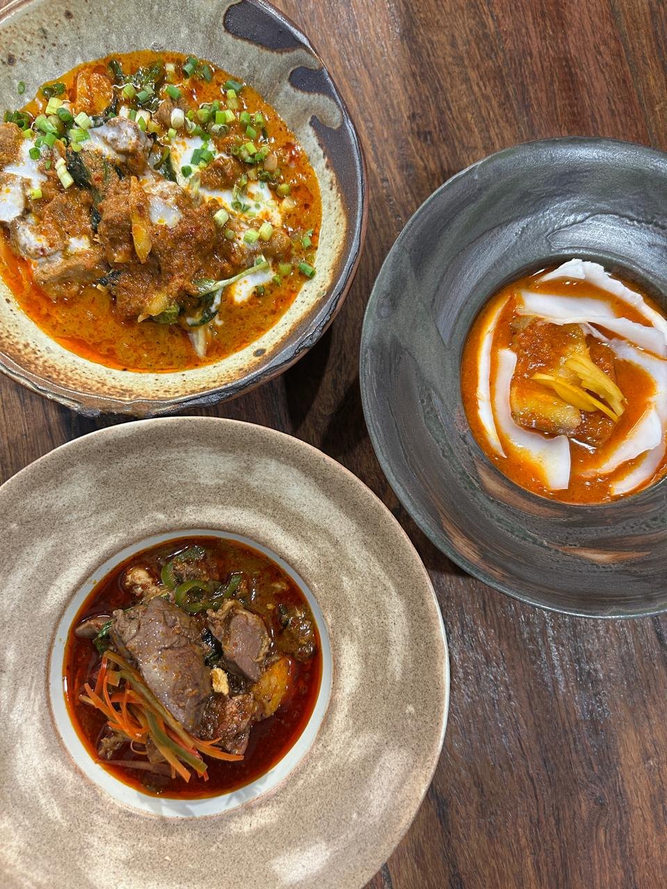 A trio of northern Thai curries