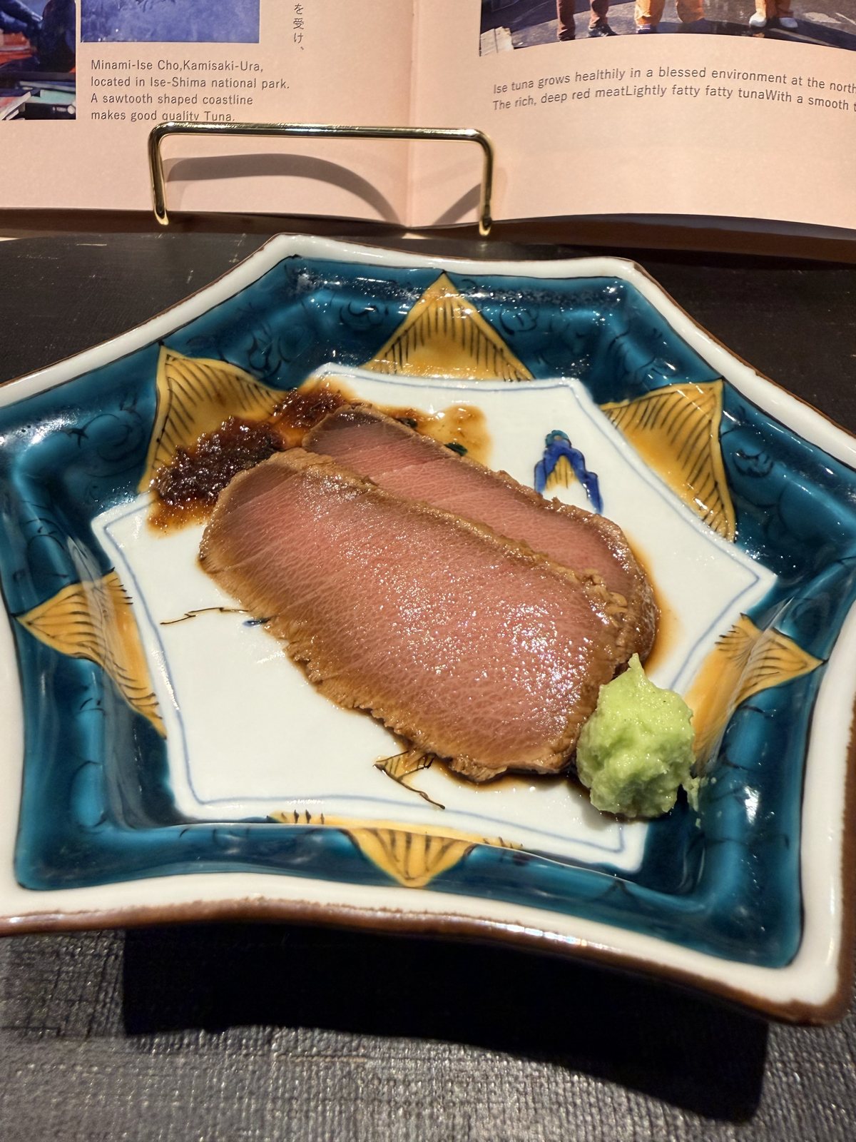Seared Ise tuna with wasabi