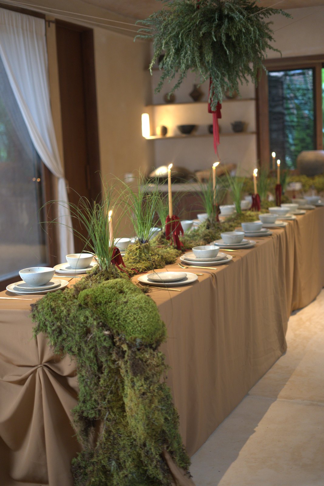 The candlelit table