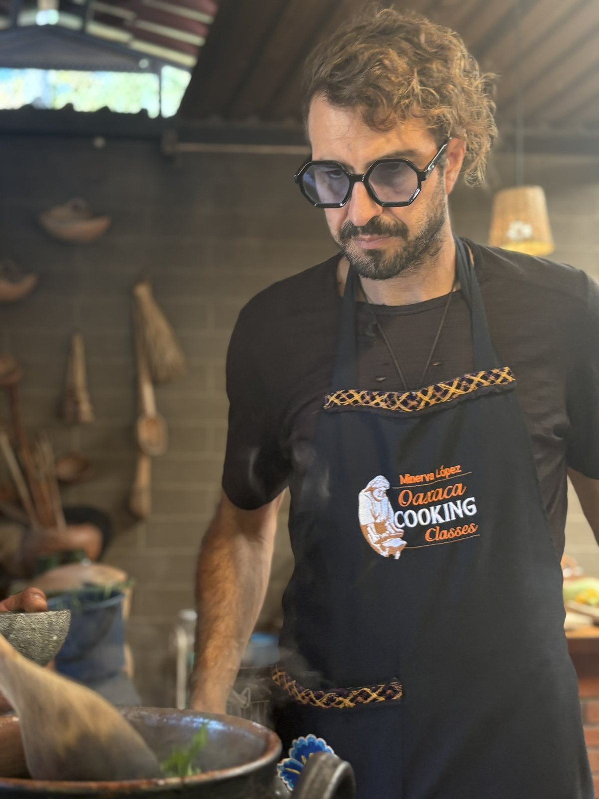 Chef Elliot in the Oaxaca kitchen