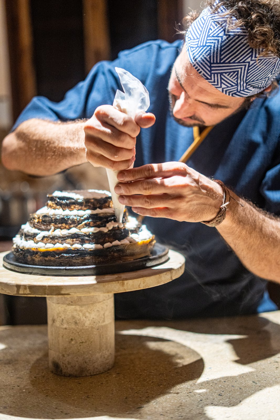 Plating the Posada dinner