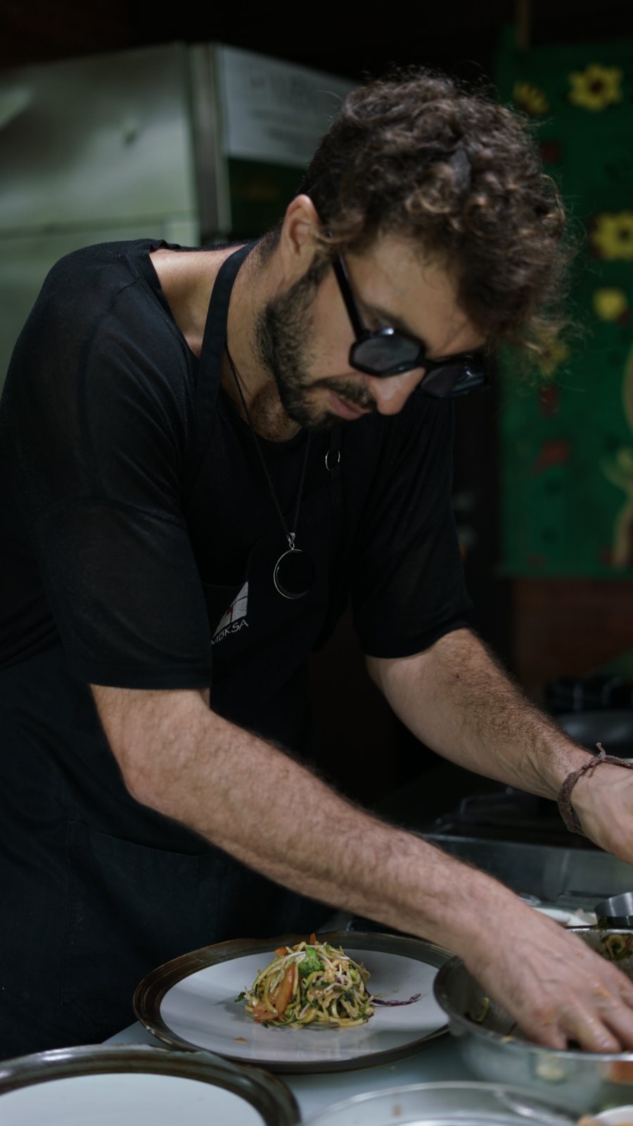 Chef Elliot cooking at Moksa